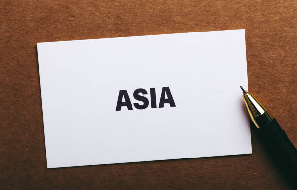 istock Asia on paper background; 1141323539