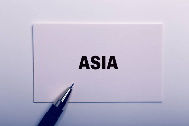 istock Asia on paper background; 1141323543