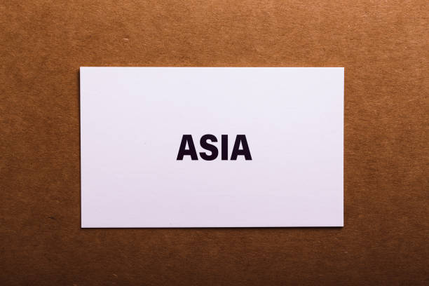 istock Asia on paper background; 1141323545