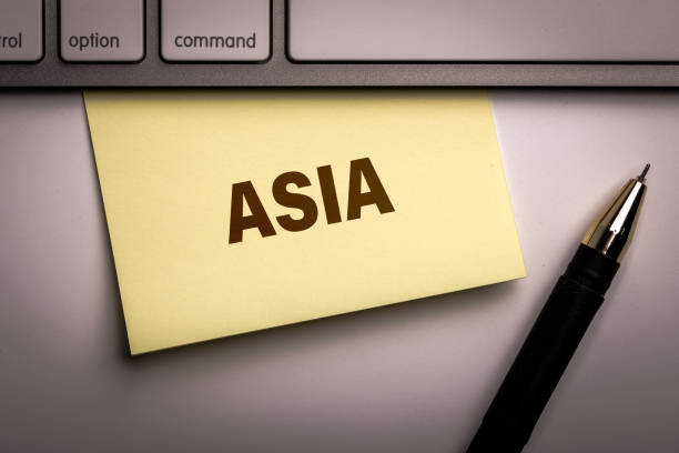 istock Asia on paper background; 1141323550