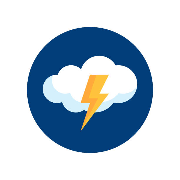 ilustrações de stock, clip art, desenhos animados e ícones de simple weather vector icon in flat style - meteo