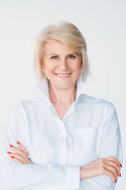 istock smiling senior woman emotion facial expression 1141329981