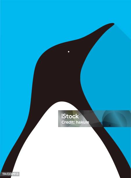 Penguin Flat Icon Design Vector Illustration Stock Illustration - Download Image Now - Penguin, Front View, Icon Symbol