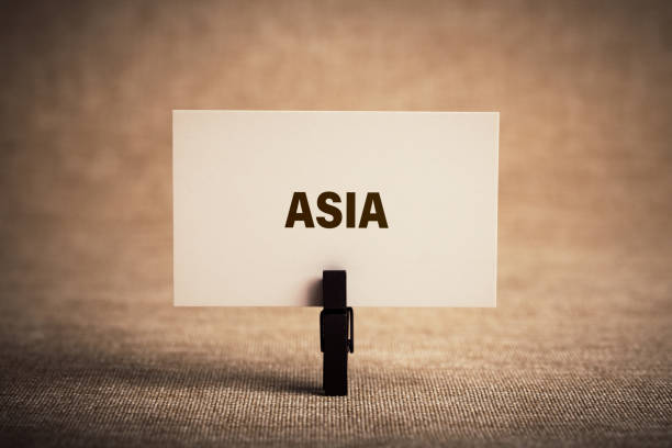 istock Asia on paper background; 1141331742