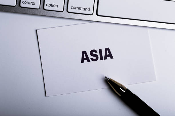 istock Asia on paper background; 1141331753