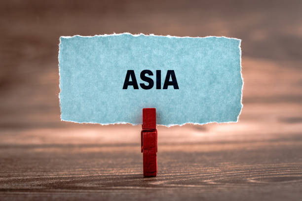 istock Asia on paper background; 1141331754