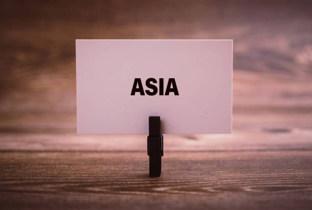istock Asia on paper background; 1141331755