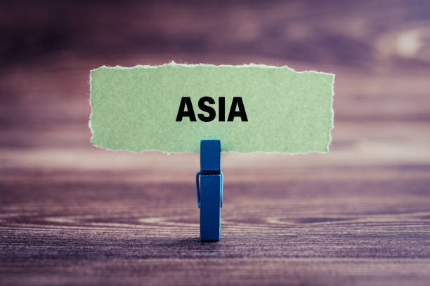 istock Asia on paper background; 1141331756