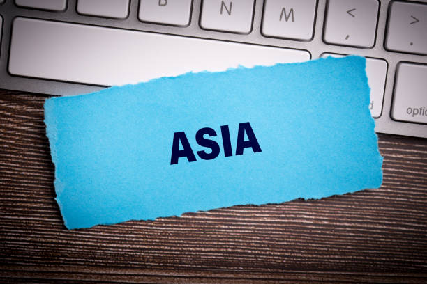 istock Asia on paper background; 1141331760