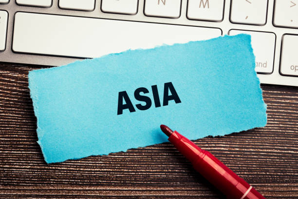 istock Asia on paper background; 1141331765