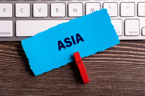 istock Asia on paper background; 1141331766