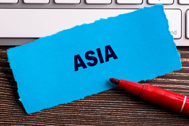 istock Asia on paper background; 1141331769