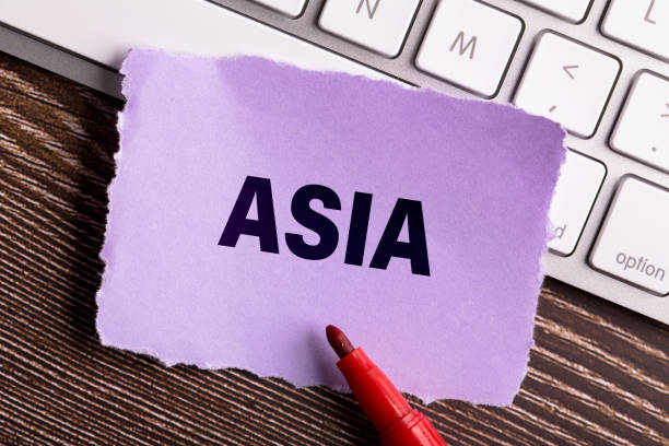 istock Asia on paper background; 1141331775