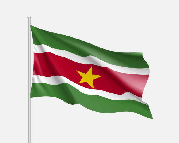 istock Waving flag of Suriname 1141331778