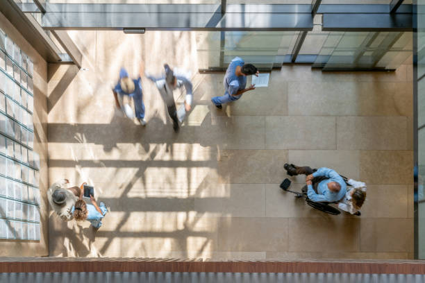 istock Busy day at the hospital - High angle view 1141333792