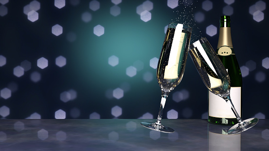 Champagne background with defocussed lights
