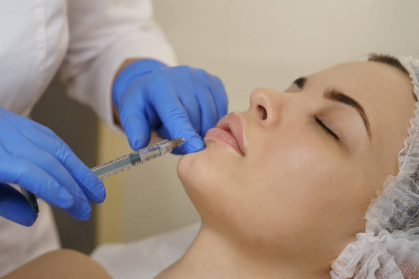 istock Aesthetic cosmetology. Face lift 1141342119