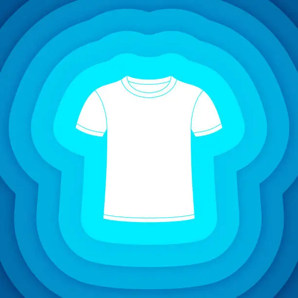 Vector illustration of Front of T-Shirt Layered Display Design