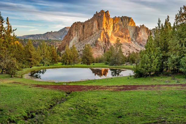 Smith Rock State Park in Oregon USA at sunrise