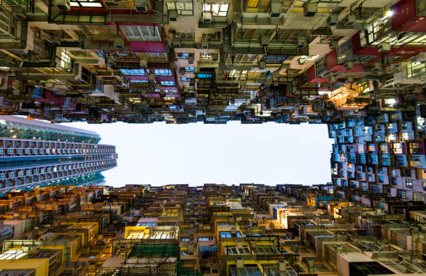 istock Old apartment facade in Hong Kong 1141345629