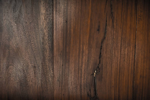 istock Wood table floor with natural pattern texture. Empty template  wood board can be used as background. 1141345705