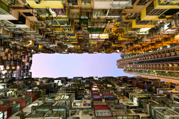 istock Old apartment facade in Hong Kong 1141345759