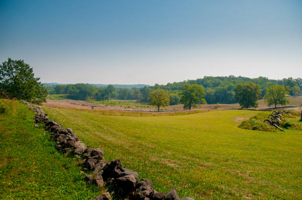 wzgórze cmentarza wschodniego - american civil war battle conflict gettysburg national military park zdjęcia i obrazy z banku zdjęć