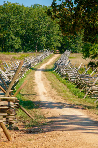 trostle lane gettysburg - gettysburg national military park foto e immagini stock