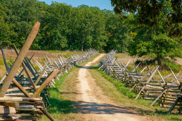 trostle lane gettysburg - american civil war battle conflict gettysburg national military park zdjęcia i obrazy z banku zdjęć