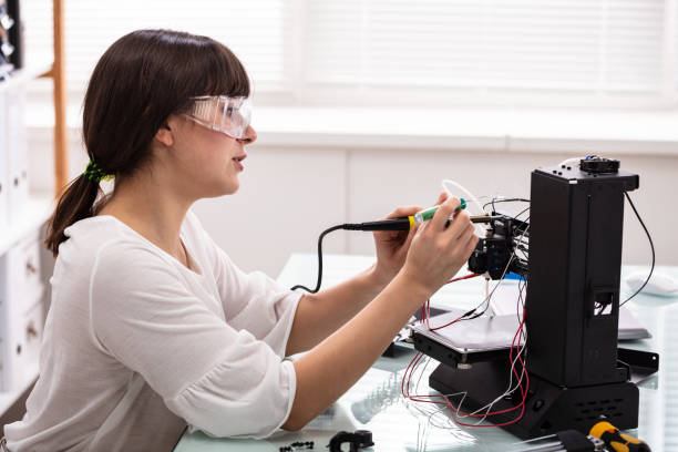 istock Technician Wearing Safety Eyeglasses 1141353705