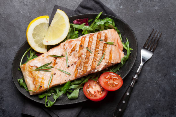 istock Grilled salmon fish fillet 1141355967