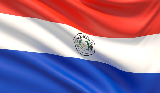 Background with flag of Paraguay