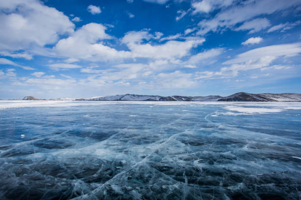 Winter Baikal stock photo