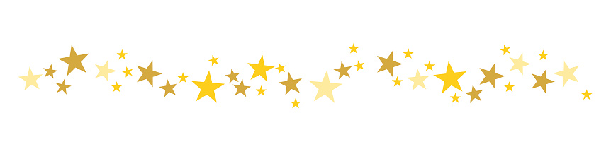 Stars Header Christmas Vector Header Golden Stars On White Background Stock ...