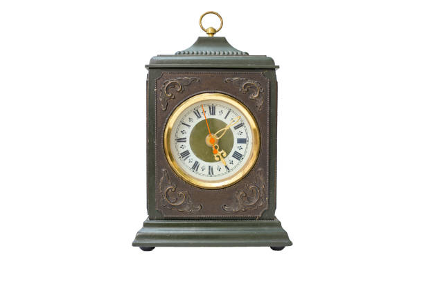 istock antique clock isolated on a white background 1141366807