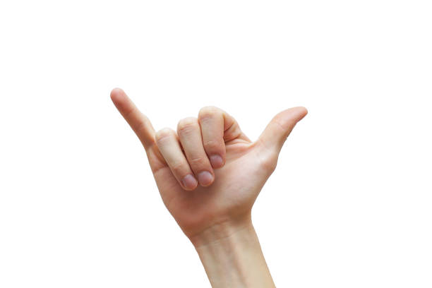 istock hand showing shaka sign against white background 1141367020