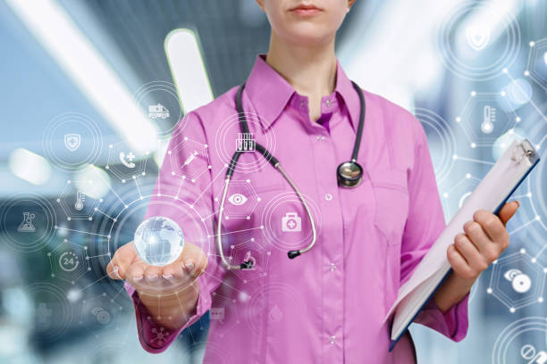 istock A doctor operating with digital scheme of global medical system. 1141370639