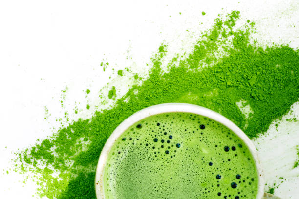 istock hot matcha green tea in a cup on a white background 1141371591