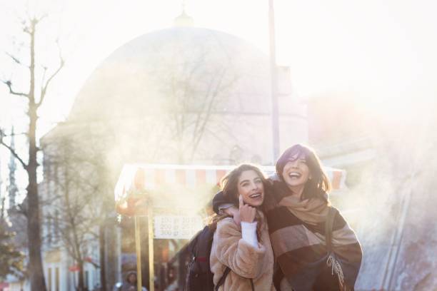 Travelers exploring the city