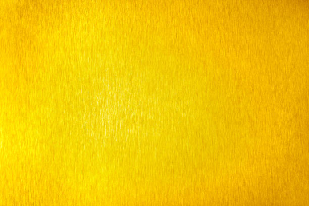 istock Golden metal shiny empty surface, yellow shining metallic background, gold sheet backdrop close up, decorative bright sparkling texture, art holiday design element, luxury frame concept, copy space 1141372241