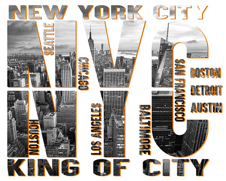 new york city text design pattern