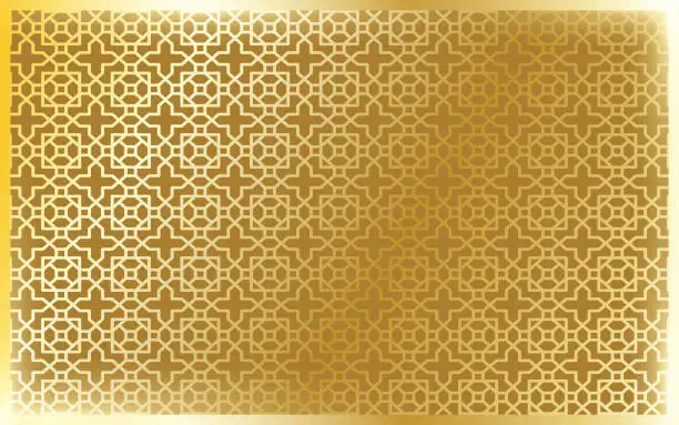 Vector illustration of Golden luxury pattern