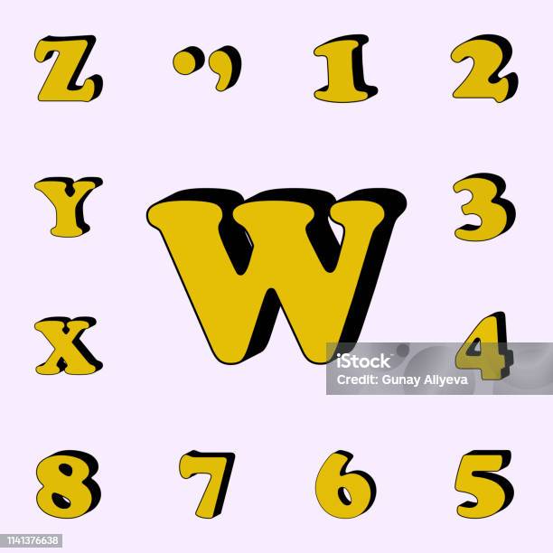 Letter W Alphabet 3d Icon 3d Words Icons Universal Set For Web And Mobile Stock Illustration - Download Image Now