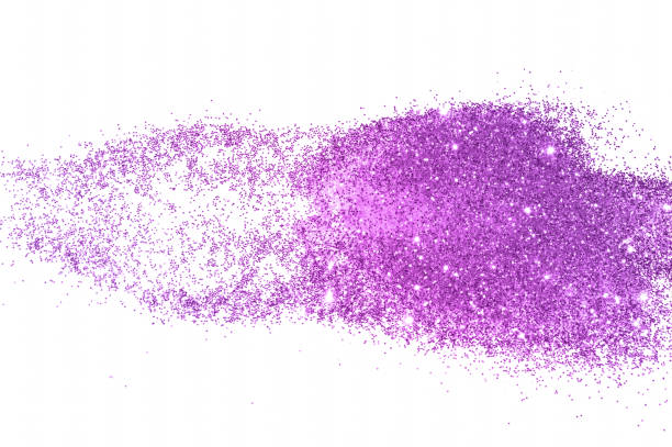 istock Purple glitter sparkles on white background 1141377642