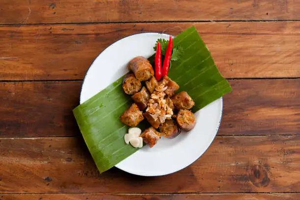 Photo of Northern Thai food Chiang mai sausage