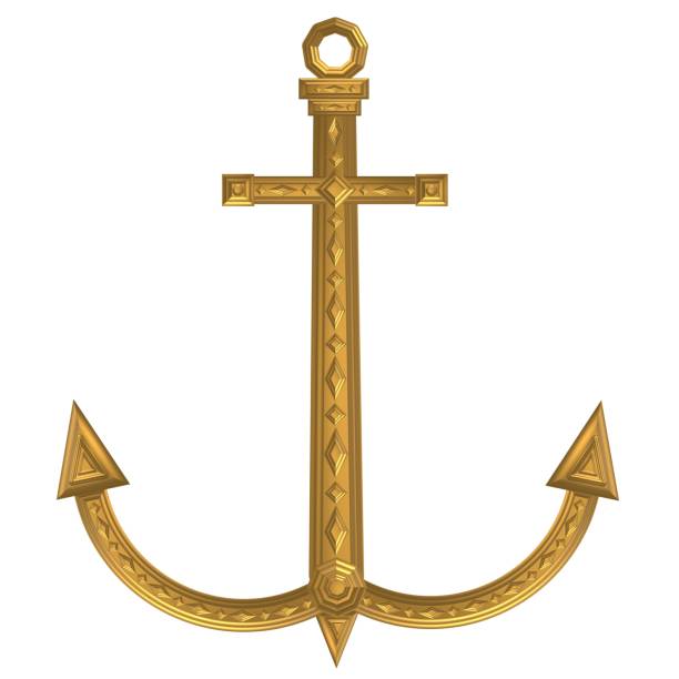 istock Golden Globe Compass Anker Windrose Tax Wheel 1141378945