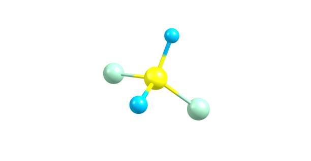 Dichloromethane molecular structure isolated on white stock photo