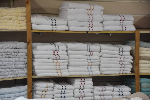istock Towels in a retail display 1141380414