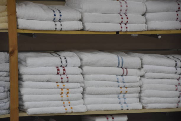 istock Towels in a retail display 1141380417