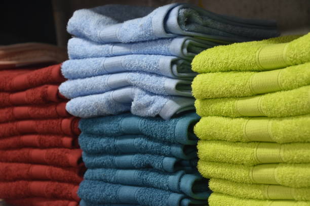 istock Towels in a retail display 1141380666